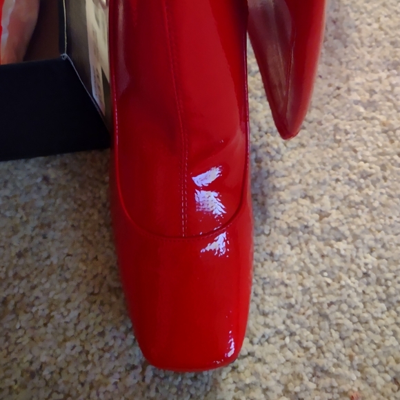 I.N.C , international concepts red thigh high boots shiny patent leather - Picture 7 of 7
